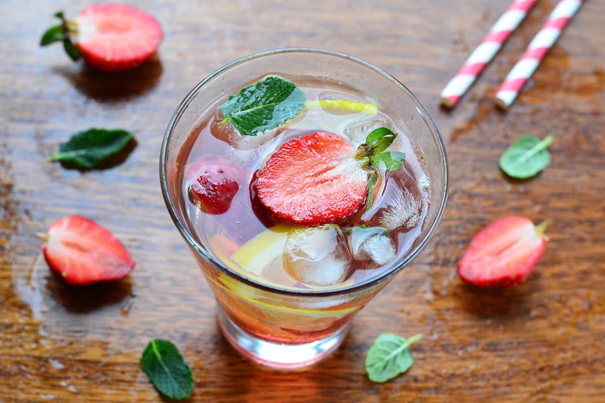 Té helado de fresa y melocotón - Fine Dining Lovers