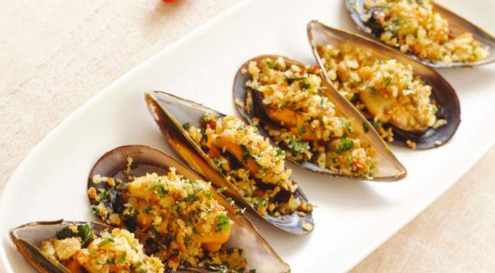 Mejillones gratinados