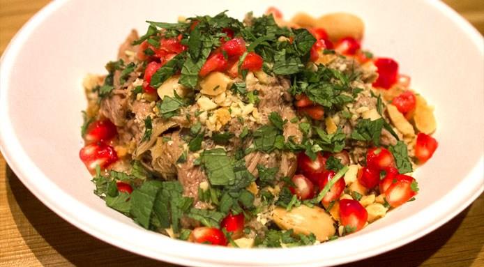 Cilantro fresco con carne