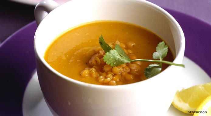 Cilantro en las sopas