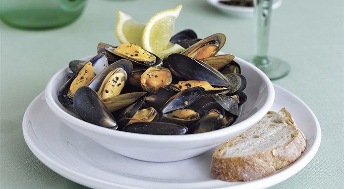 Mejillones al vapor