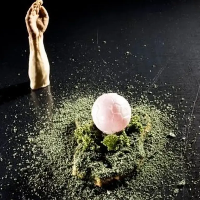 Perdomo plato Maradona La Mano de Dios