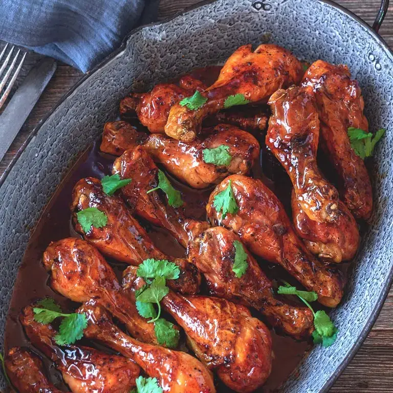 Muslos de pollo asados