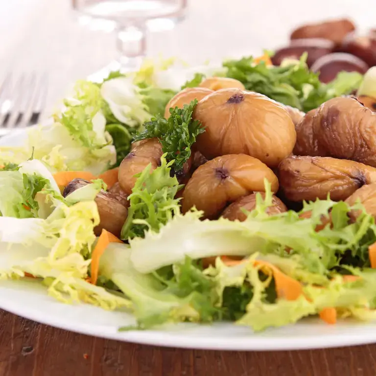 Ensalada templada de castañas y espinacas - Fine Dining Lovers