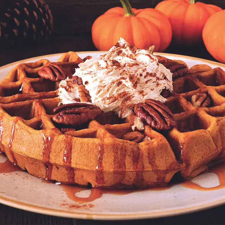 Gofres_de_calabaza_con_miel_y_nueces