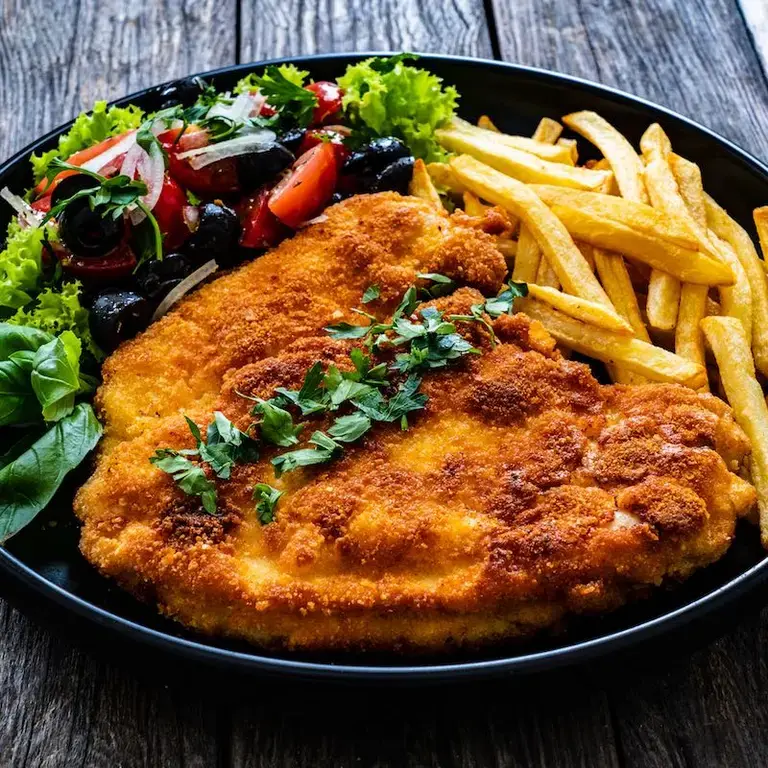 Chuletas de cerdo empanadas en freidora de aire