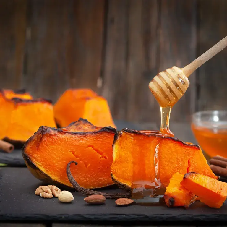 calabaza-al-horno-con-miel-nueces