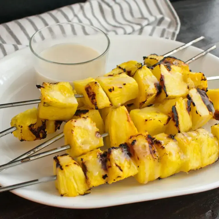 ideas para barbacoa vegana brochetas de piña