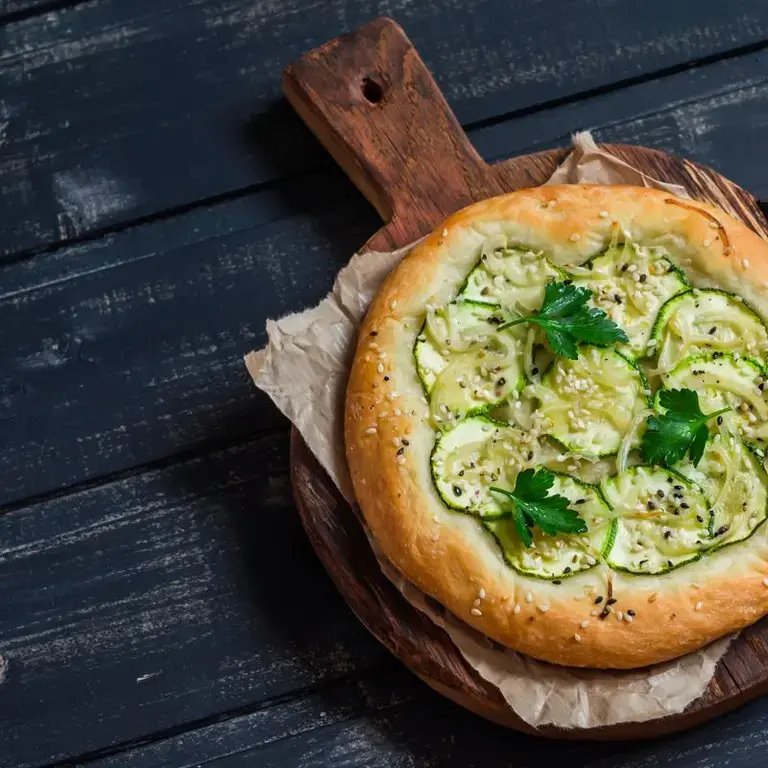 platos vegetarianos fáciles Pizza de calabacín