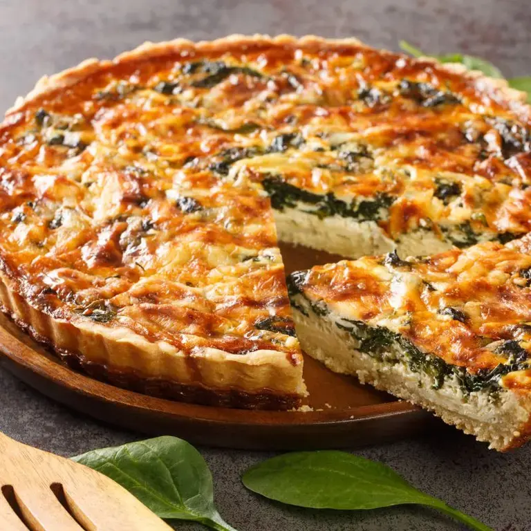 platos vegetarianos fáciles Quiche de espinacas