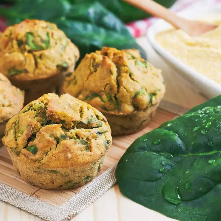 recetas fáciles muffins caseros muffin de espinacas y champiñones
