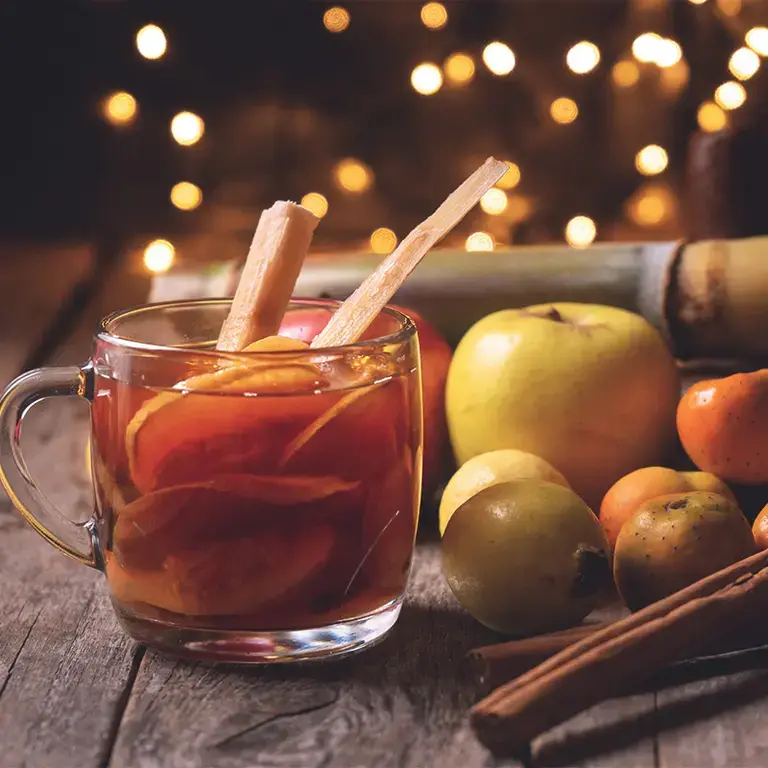 Ponche de frutas navideño