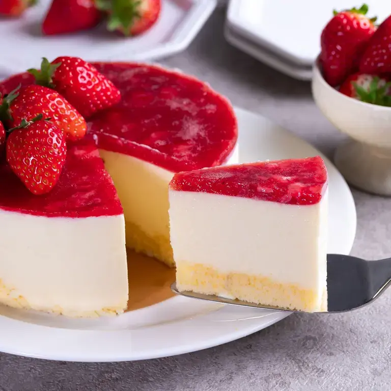 Tarta de queso con frutos rojos