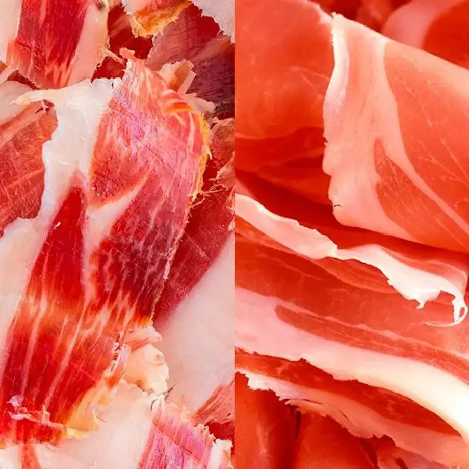 Jamón Ibérico y Prosciutto di Parma