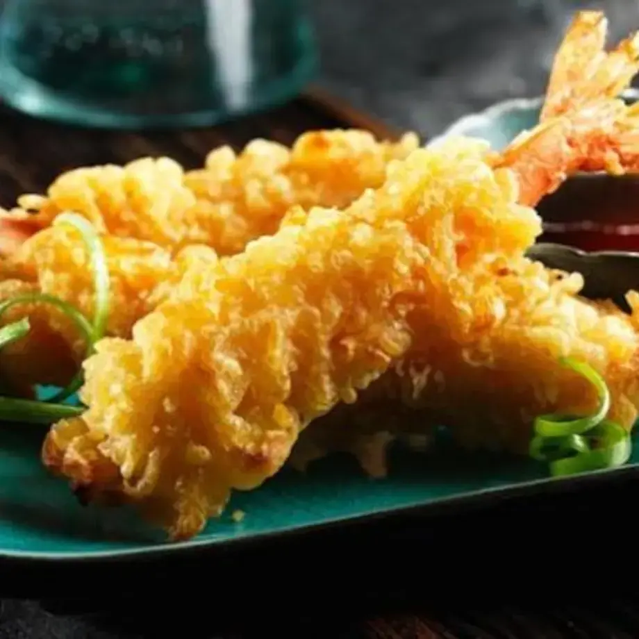 Langostinos en tempura
