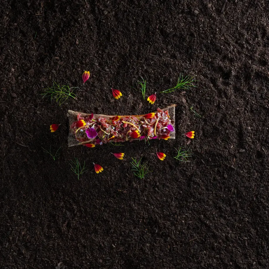 Tartare de lomo koji y tuétano