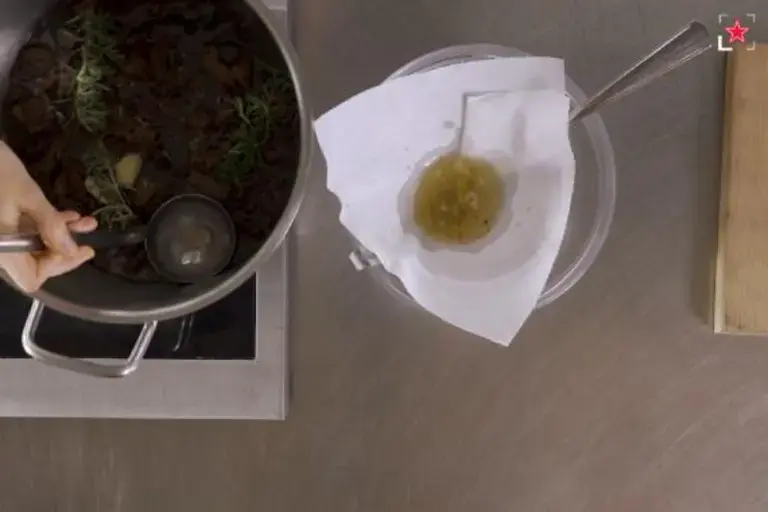 extracción de sebo de ternera