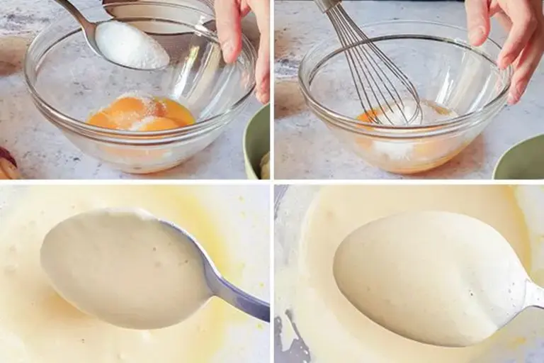 Azúcar y yemas para el tiramisú