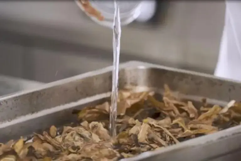 Desglasando una sartén con agua