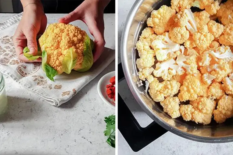 Receta de coliflor crujiente_Paso uno