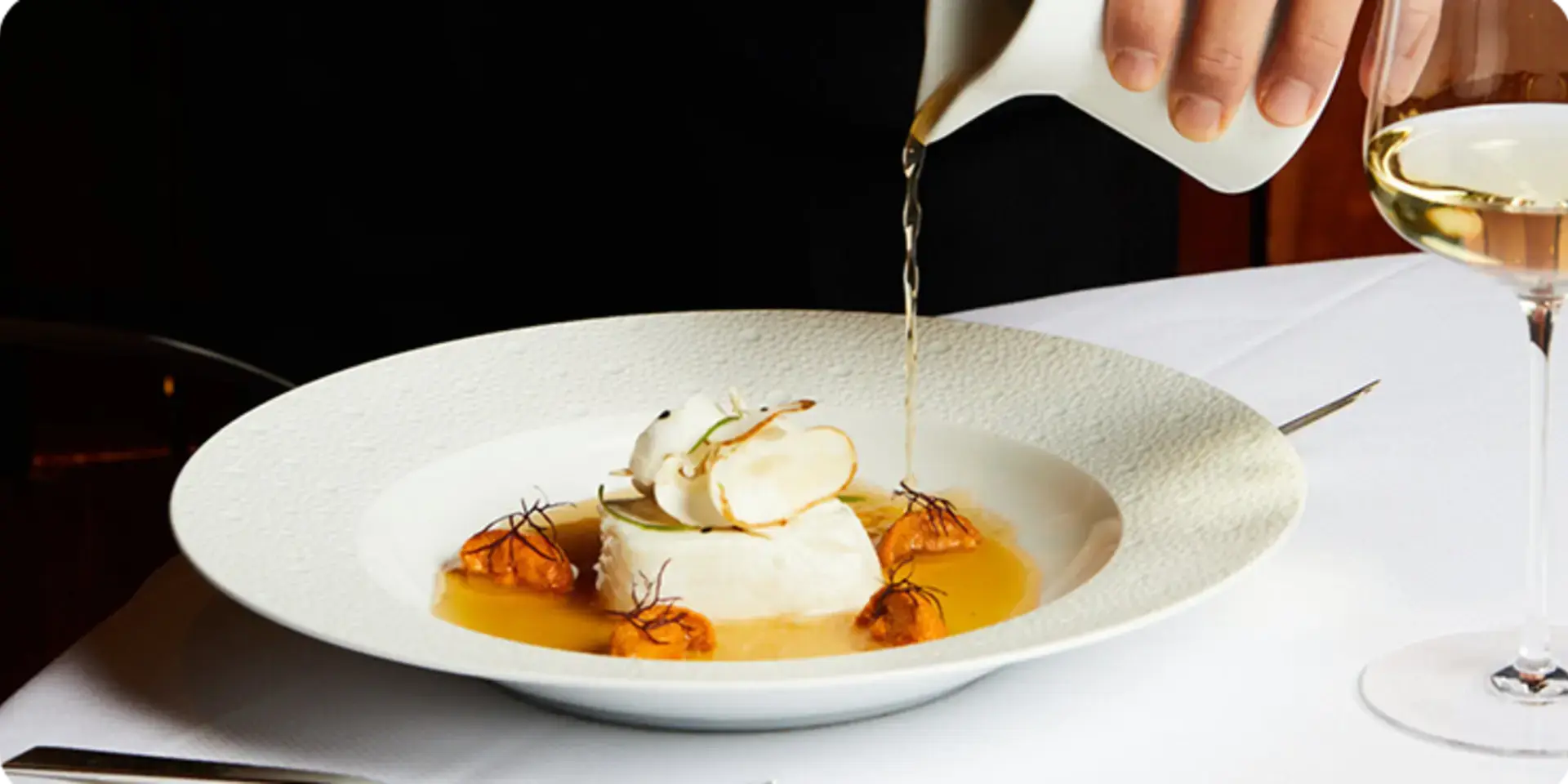 un plato de alta cocina