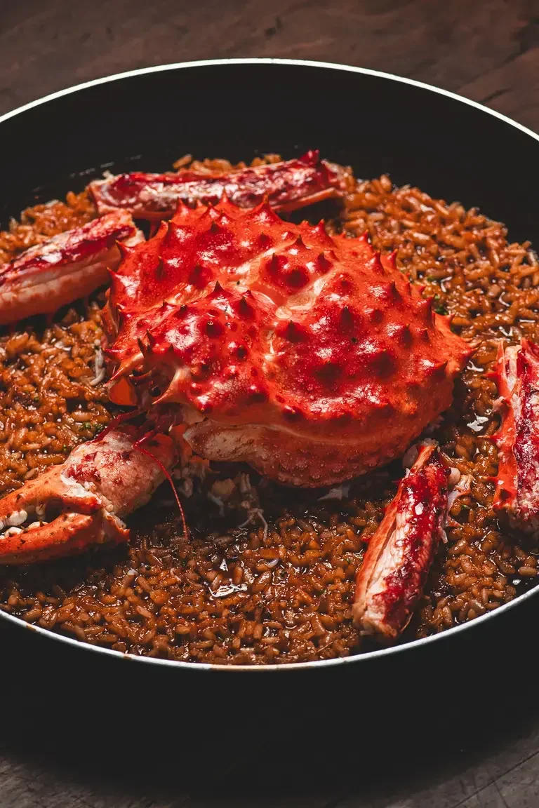 Arroz con centolla patagónica Casa las Cujas